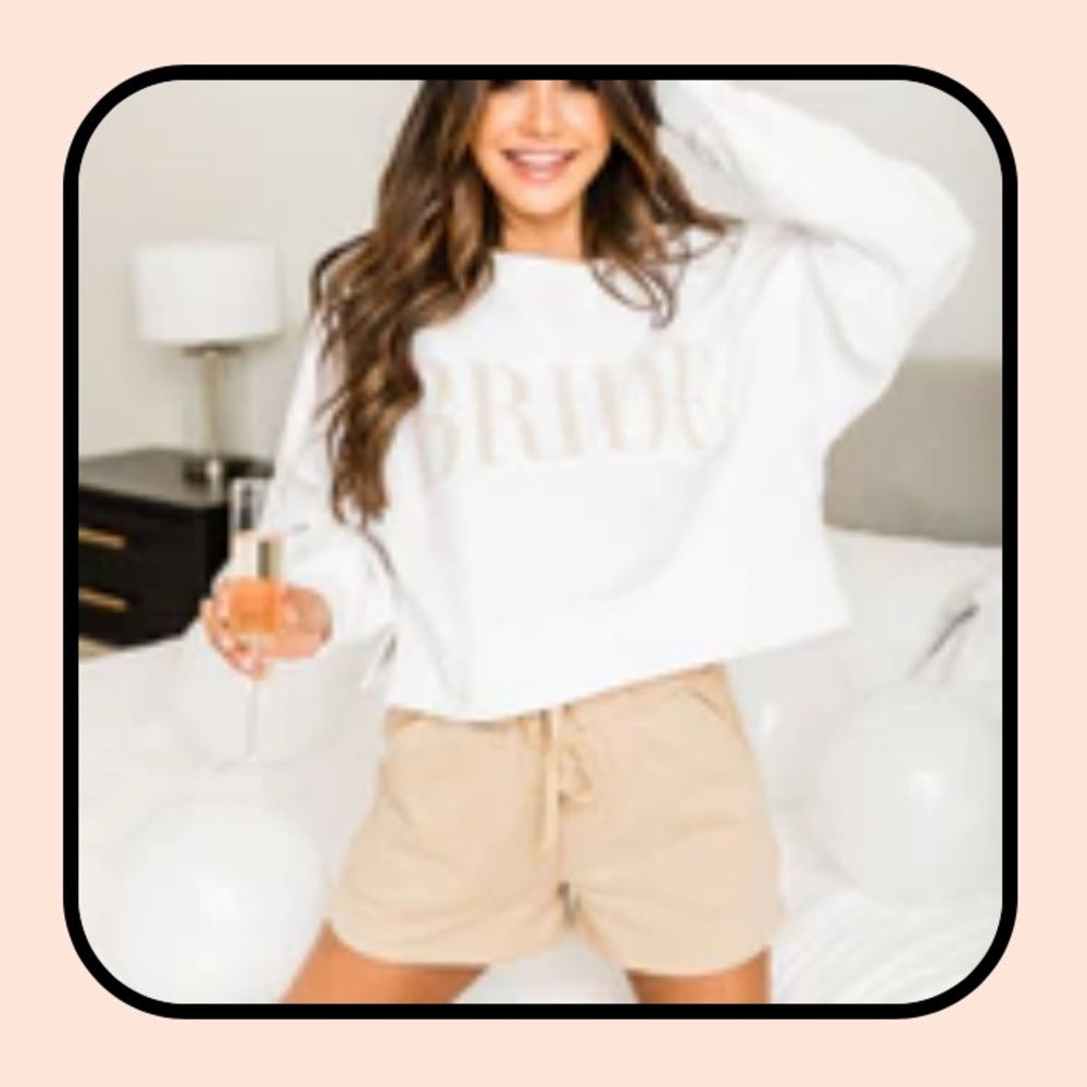 Bride Crop Top Sweater